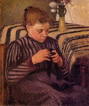 卡米耶 畢沙羅 Young Girl Mending Her Stockings 卡米耶 畢沙羅 Young Girl Mending Her Stockings